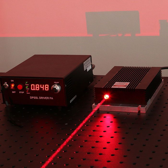 638nm 3W High power 빨간색 반도체 레이저 Modulation 0~30khz Analog or TTL